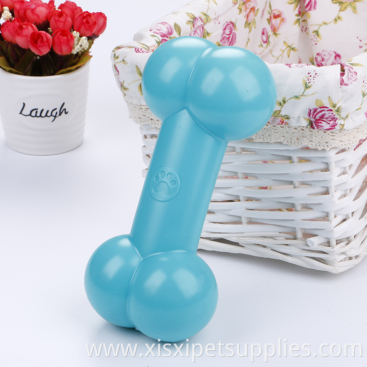 2018 Hot Sale TPE blowing Dog Bone Chew Squeaky Toy for Dogs